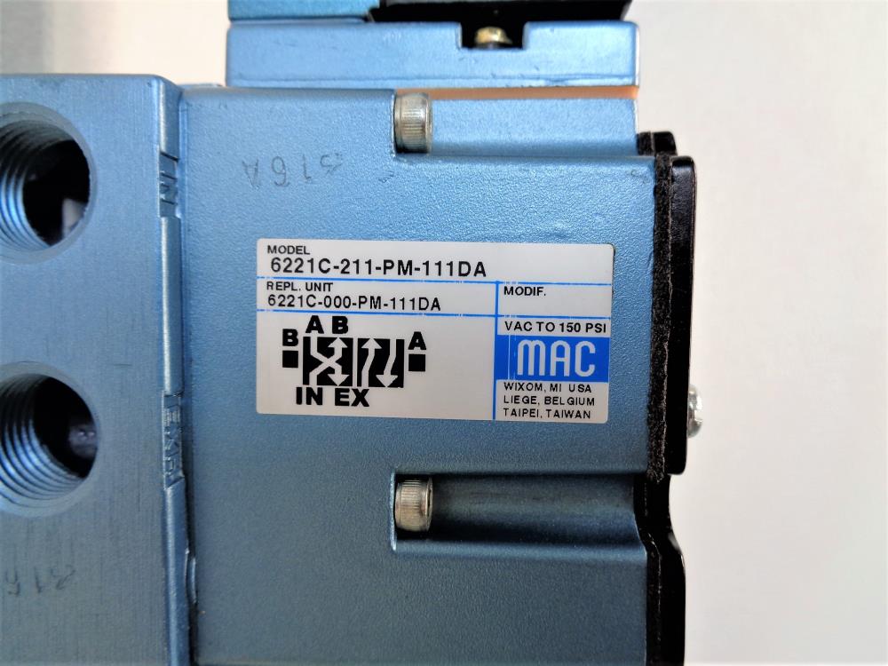 MAC Solenoid Valve 6221C-211-PM-111DA & PME-111DABE